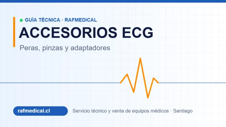 Portada guía técnica Rafmedical: accesorios ECG: peras, pinzas y adaptadores