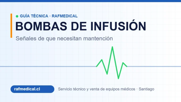 Portada guía técnica Rafmedical: señales de que una bomba de infusión necesita mantención