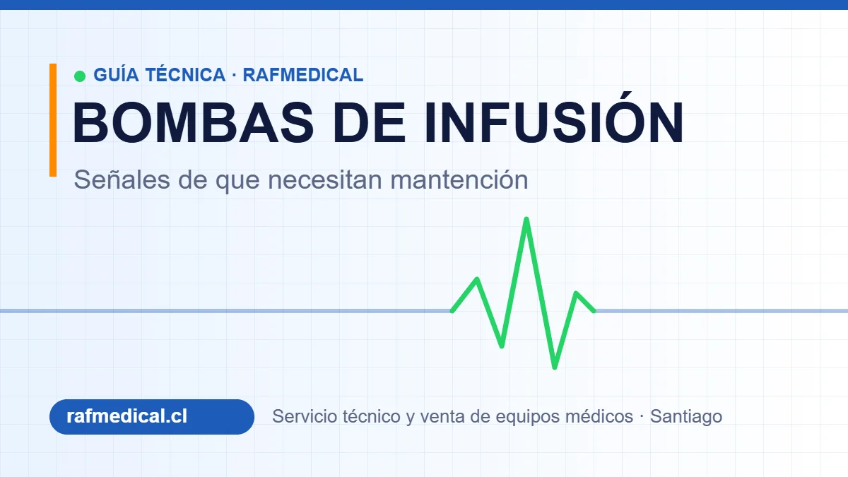 Portada guía técnica Rafmedical: señales de que una bomba de infusión necesita mantención