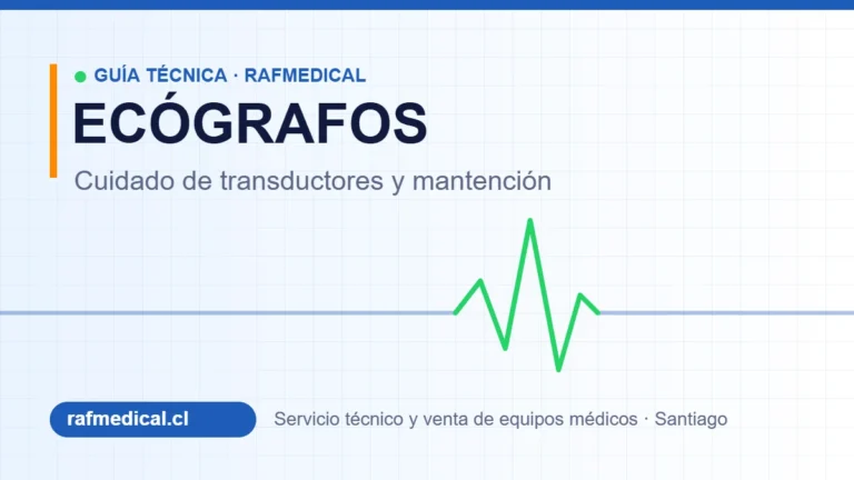 Portada guía técnica Rafmedical: cuidado de transductores y mantención de ecógrafos