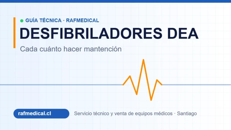 Portada guía técnica Rafmedical: mantención de desfibriladores DEA