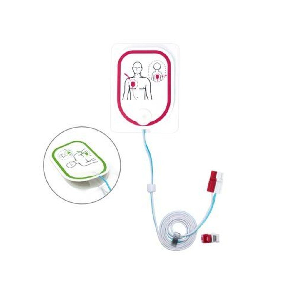 Electrodos desechables compatibles para DEA, adulto y pediátrico