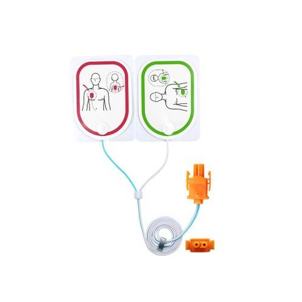 Electrodos desechables compatibles para DEA, adulto y pediátrico
