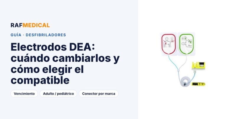 Electrodos DEA: cuándo cambiarlos y cómo elegir el compatible